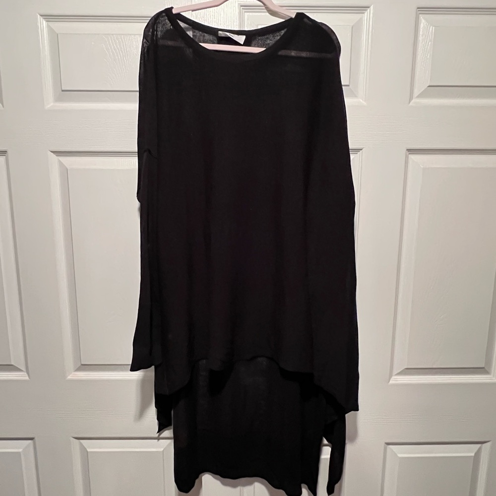 Double Zero Black Sheer Top